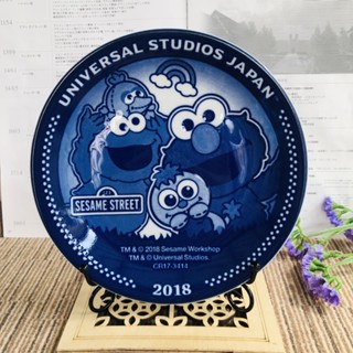 จานเซรามิก Universal Studios Japan ลาย SESAME STREET 2018 จากญี่ปุ่น มือสอง ราคาถูก 🍽️