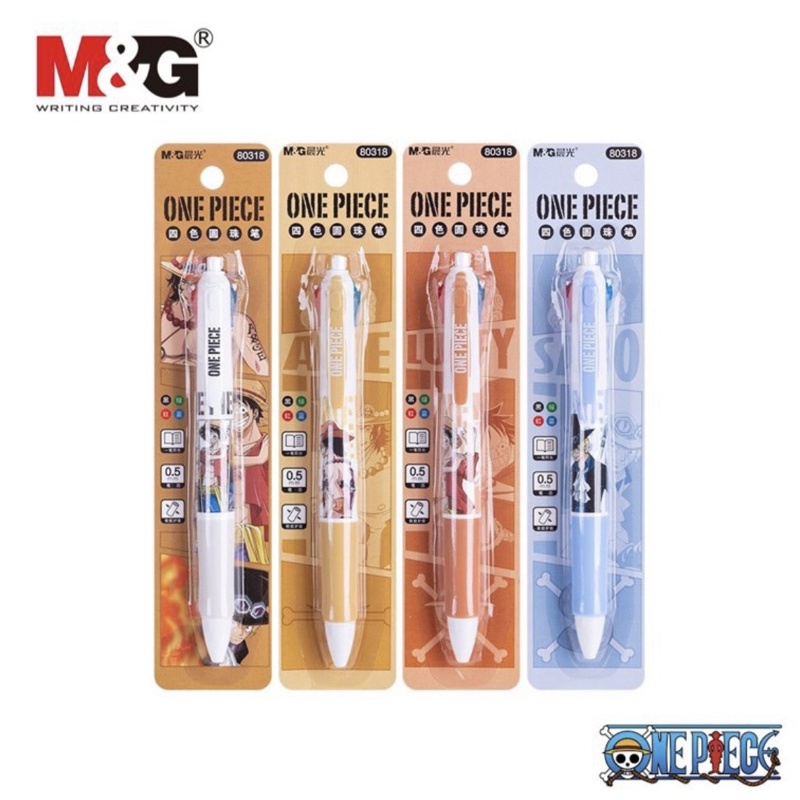 ปากกาลูกลื่น 4 สี "M&G” One Piece ลายลิขสิทธิ์แท้