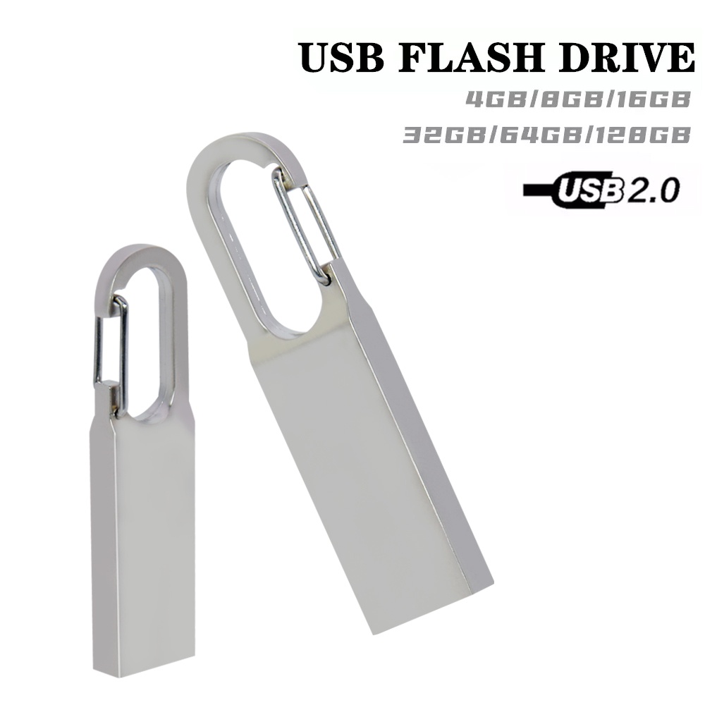 Pendrive โลหะ USB แฟลชไดรฟ์ 128GB 64GB 32G 16G 8GB 4GB หน่วยความจํา USB stick thumb drive ความเร็วสู