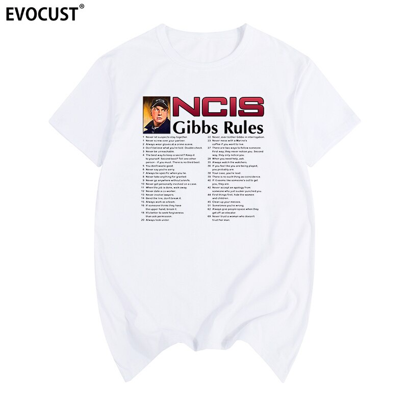 เสื้อยืด oversize Ncis Gibbs กฎเสื้อยืดผ้าฝ้ายผู้ชายเสื้อยืดใหม่ที Tshirt ผู้หญิง Unisex แฟชั่น