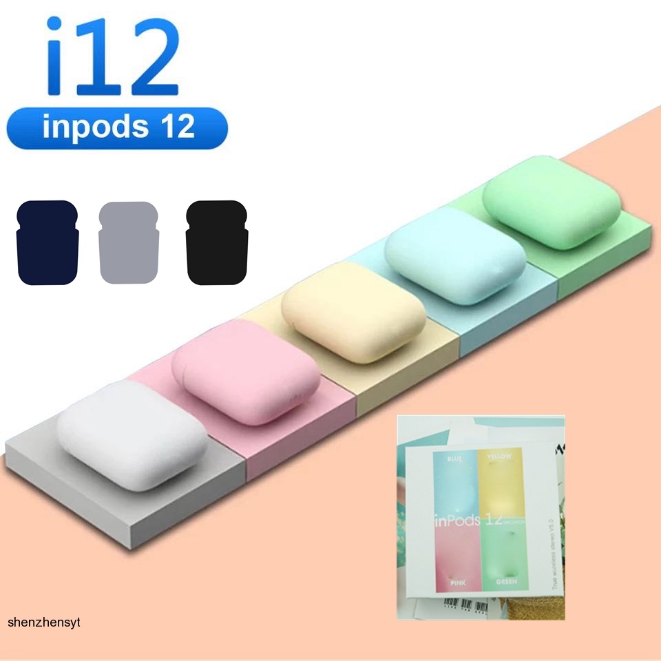 Fone i12 TWS 2022 ขายดี หูฟังไร้สาย i7S i9s i11 Mini i12 TWS inpods12 i12 Macaron
