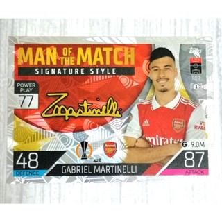 การ์ดฟุตบอล Match Attax 2022/23 MAN OF THE MATCH SIGNATURE STYLE (การ์ดลายเซ็น)