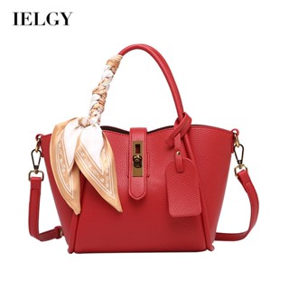 IELGY กระเป๋าสะพายข้าง ทรงเมสเซนเจอร์ สีแดง แฟชั่นสําหรับผู้หญิง