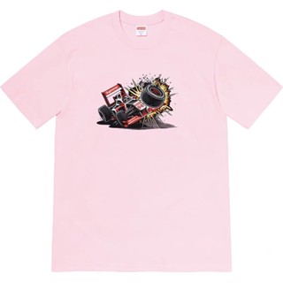 ใหม่พร้อมส่ง ของแท้ Supreme Crash Tee Light Pink Colorway