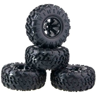 RC HSI 0801-3001 Rubber Tires Wheel Sets 4P For 1:10 Monster  Truck