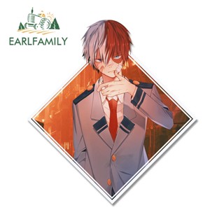 Earlfamily สติกเกอร์ กันน้ํา ลาย Todoroki Shoto My Hero Academia ขนาด 13 ซม. x 12 ซม. สําหรับติดตกแต่งรถยนต์