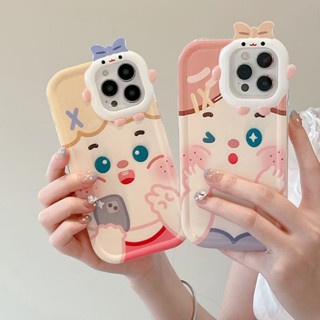 ✨ส่งเชือกเส้นเล็ก✨เคสไอโฟน 14 Pro Max 13 12 11 เคส for iPhone 14พลัส น่ารัก หูกระต่าย พกง่ายๆ การป้องกันการตก Case