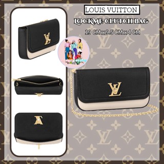 หลุยส์วิตตอง  Louis Vuitton  LOCKME กระเป๋าคลัทช์/กระเป๋าสุภาพสตรี/กระเป๋าสะพายข้าง/กระเป๋าสะพาย/สไตล์ล่าสุด/ยุโรปแท้ 10