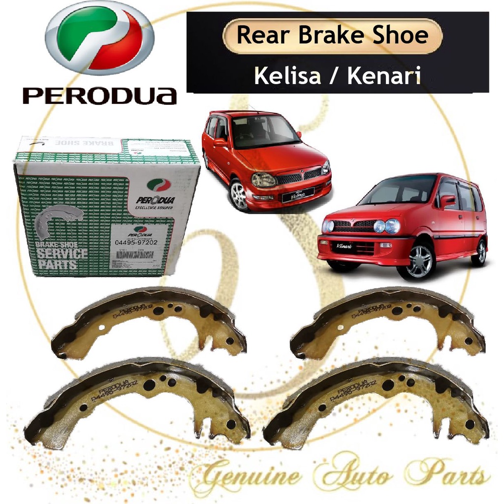 Perodua Kelisa Kenari - ชุดรองเท้าเบรก Belakang ด้านหลัง 04495-97202