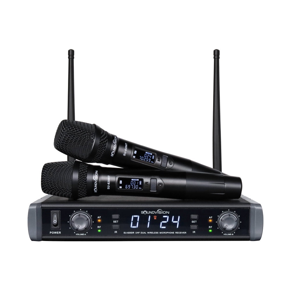 SOUNDVISION SU-820D/HT ไมค์ลอย มือถือคู่ ย่าน UHF คลื่นความถี่ 697.3 – 702.7 MHz