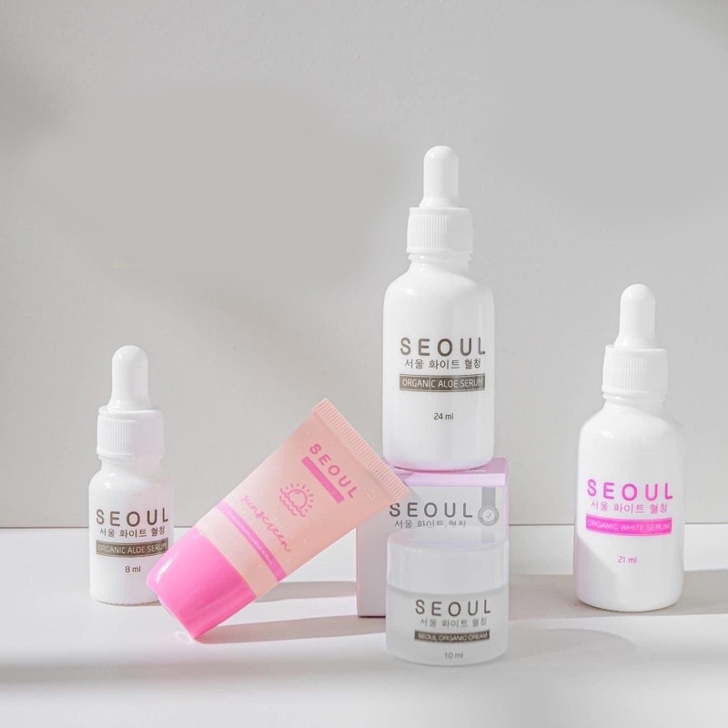 มีทั้ง 4 ตัว คู่ละ 78 บาท Seoul white Serum / organic aloe serum โซลไวท์ เซรั่ม / เซรั่มโซล อโล (มี 2สูตร) กันแดด ครีม