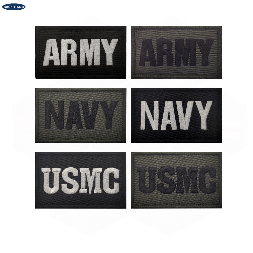 ที่กําหนดเอง ARMY NAVY USMC 3D เย็บปักถักร้อย Velcro Patch /Badges/armband/Emblem ตกแต่งสําหรับแจ็คเ