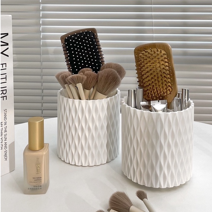 Ohaya กล่องเก็บแปรงแต่งหน้า ปากกา เครื่องเขียน อเนกประสงค์ หมุนได้ - รูปที่ 5