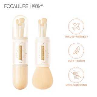 Focallure #Modernurban 4-In-1 ชุดแปรงแต่งหน้า แบบพกพา ยืดหดได้ 4 ชิ้น