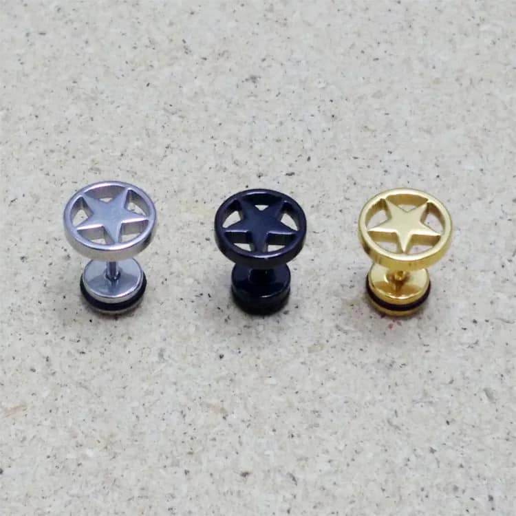 ✅ จิวหู ต่างหู ตุ้มหู จิวหูผู้ชาย ต่างหูผู้ชาย ต่างหูชาย Stainless Steel เกรด 316 งานพรีเมี่ยม จาก เกาหลี  ก้าน 1.2 mm