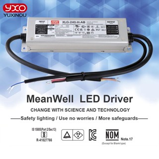 Xlg-meanwell ไดรเวอร์ LED หรี่แสงได้ 150W 240W แปลง AC 85-277V เป็น DC 26-36V สําหรับไฟน้ําท่วม LED CREE LED ไฟเติบโต