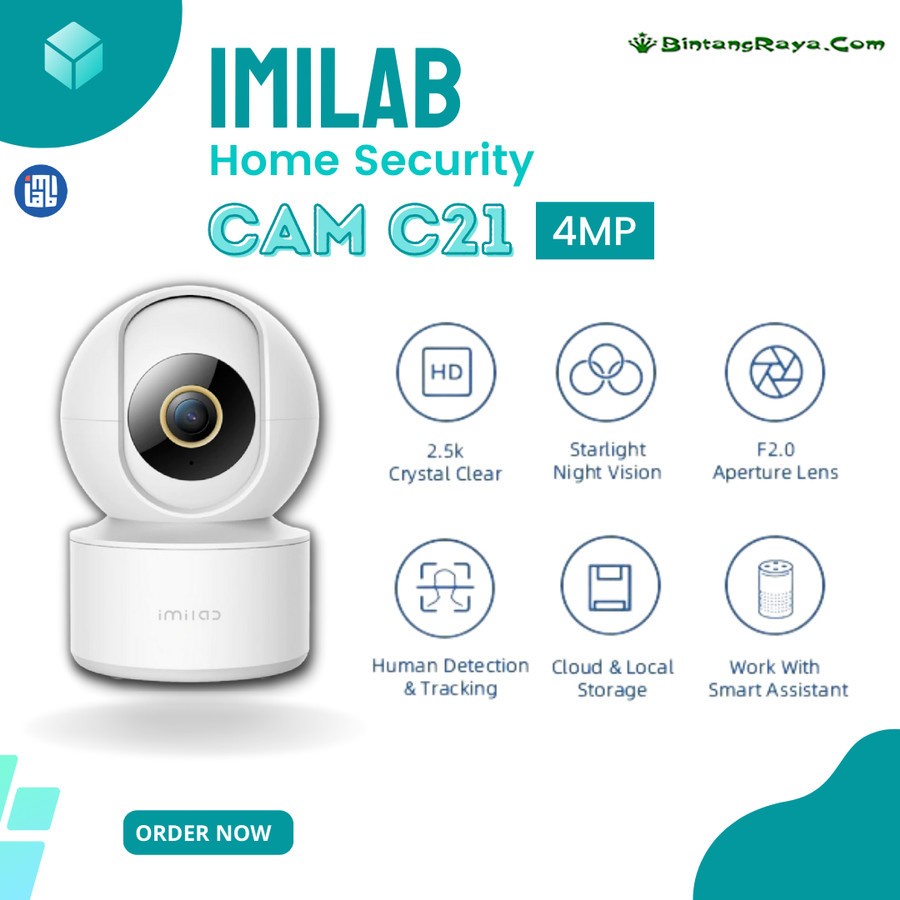 IMILAB กล้องรักษาความปลอดภัยบ้านอัจฉริยะ C21 2.5K กล้อง IP 4MP กล้องวงจรปิด 360
