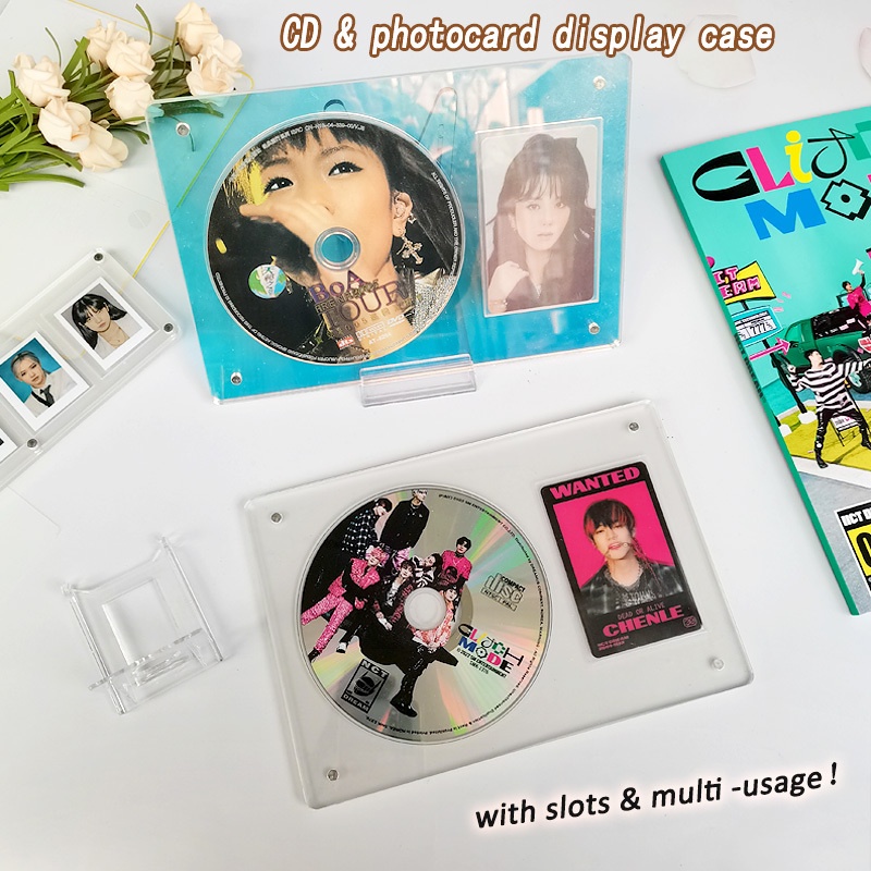 【CD & PC Display Case】กรอบรูปอะคริลิค แม่เหล็ก ความชัดเจนสูง สําหรับจัดเก็บซีดี โฟโต้การ์ด อัลบั้มรูปภาพ K-pop