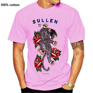 เสื้อยืดผ้าฝ้ายพิมพ์ลายแฟชั่น ขายดี เสื้อยืดแขนสั้น ลาย Sullen Poly Panther สีขาว สไตล์คลาสสิก สําหรับผู้ชาย IPlgom42PBf