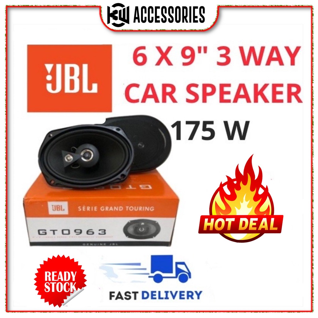 (2PCS/ SET) GTO963- JBL 6X9 INCH 175 WATT 3 WAY CAR SPEAKER KERETA SPEAKER