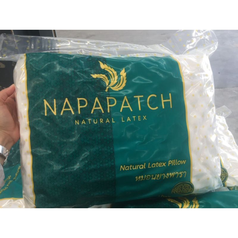 หมอนยางพาราแท้ Napapatch Latex พร้อมปลอกซับใน