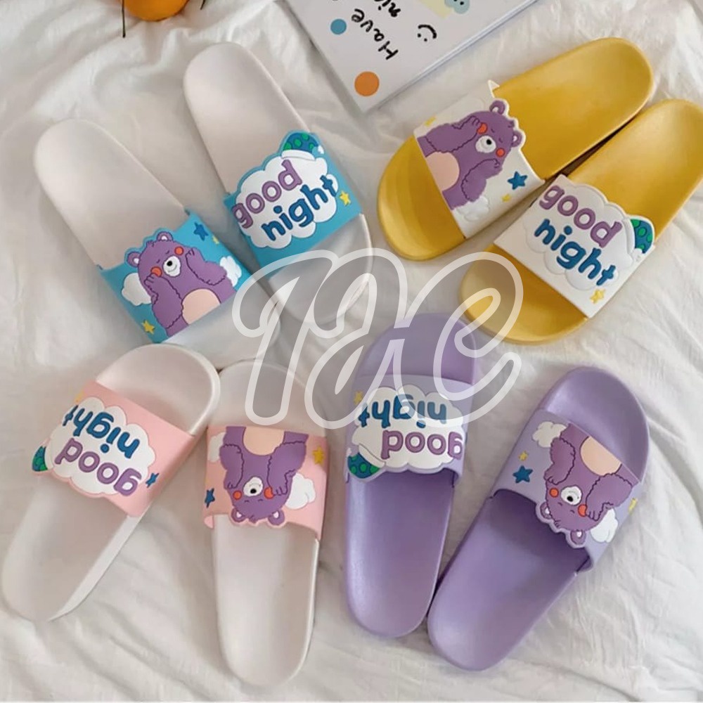 Planet BOGOR STORE Sandals - DEFINITELY จัดส่งฟรีล่าสุด Good Night Women& 39;s Jelly Slop รองเท้าแตะ