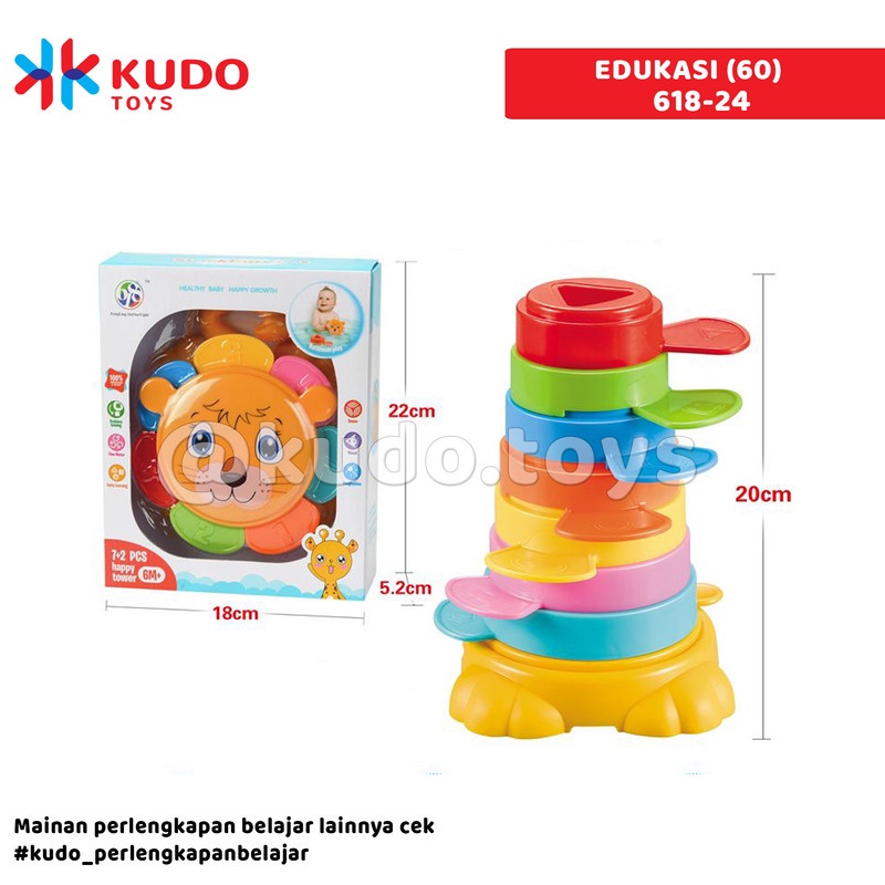CHILDRENS TOY STACKING CUPS (60) 618-24