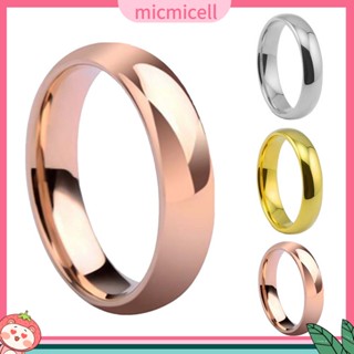 (micmicell) แหวนสแตนเลสเครื่องประดับแต่งงานแฟชั่น Unisex