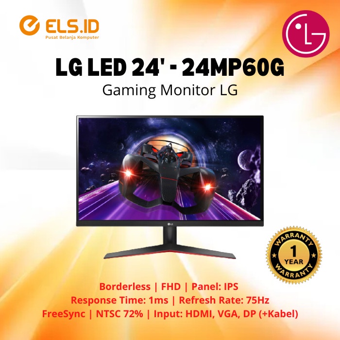 LG LED Gaming Monitor 24 - 24MP60G
