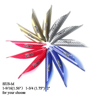 50 ชิ้น Decut Archery Spin Vanes เกลียวขนนก Fletches DIY ปีกขวา SIUS-M