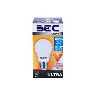 หลอด LED ULTRA 5 วัตต์ WARM WHITE A55 E27 BEC