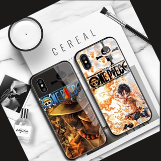 เคสโทรศัพท์มือถือกระจกนิรภัย ลายการ์ตูนอนิเมะ One Piece สําหรับ Redmi 9 9A 9C 8 8A Note 8 9 9s 10 10s 11 Pro