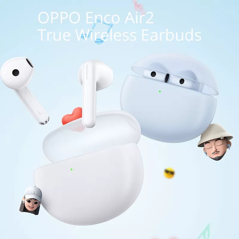 Oppo Enco Air2 หูฟังบลูทูธไร้สาย ไมโครโฟนตัดเสียงรบกวน IPX4 กันน้ํา สําหรับเล่นกีฬา