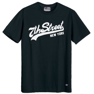 เสื้อยืดผ้าฝ้ายพิมพ์ลายขายดี ◘✴◇7th Street เสื้อยืด รุ่น RSR006 สีกรมท่า