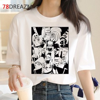 เสื้อขาว Akatsuki-Camiseta harajuku kawaii para hombre, ropa con estampado japonés, estética ulzzang