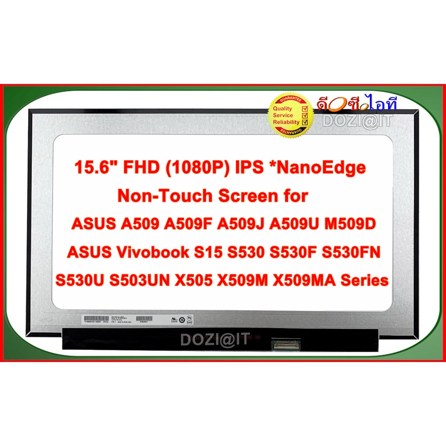 จอโน๊ตบุ๊ค•Laptop LCD LED Screen 15.6" FHD For ASUS A509 A509F A509J M509D S15 S530 S530F S530U S503UN S530FN X505 X509M