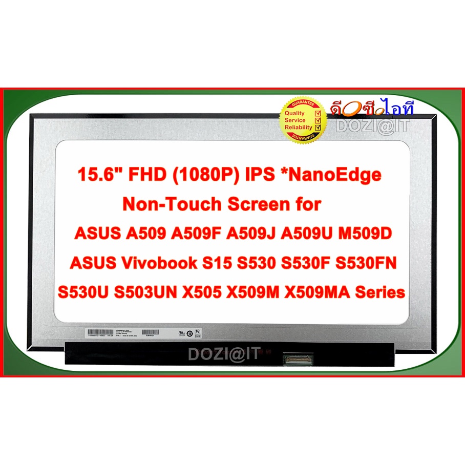 จอโน๊ตบุ๊ค•Laptop LCD LED Screen 15.6" FHD For ASUS A509 A509F A509J M509D S15 S530 S530F S530U S503