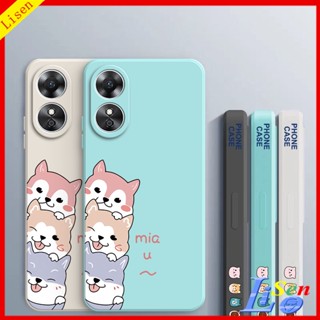 เคส OPPO A17 A57 2022 OPPO A77S A54 A16 A15S A15 A96 A76 A74 A95 เคสโทรศัพท์มือถือ ลายสุนัขน่ารัก สําหรับ gg