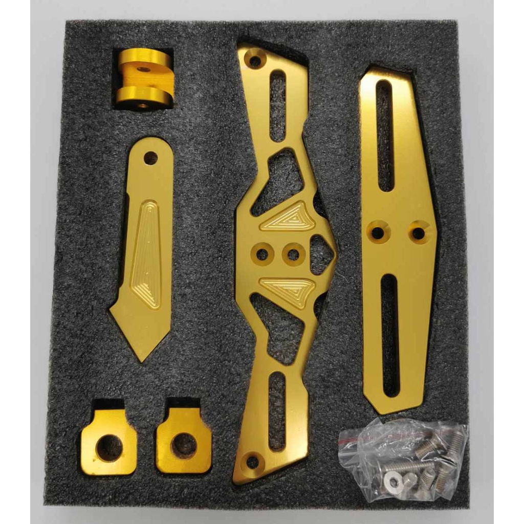 กรอบอลูมิเนียมติดป้ายทะเบียนรถจักรยานยนต์ CNC สีดำ สีแดง สีทอง - รูปที่ 3