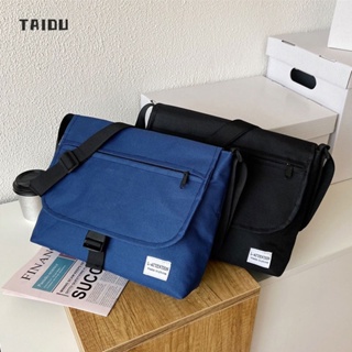 TAIDU ผู้ชายกระเป๋าข้ามร่างกายที่เดินทางมาพักผ่อน แนวเกาหลี ความจุใหญ่ เรียบง่าย กระเป๋าสะพายผู้ชาย กระเป๋าคาดอก ผช