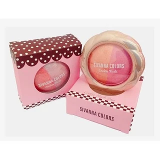 Sivanna Colors Cookie Blush Duo DU278 บลัชออนคุกกี้ บลัชออนเนื้อคุ๊กกี้ 2 เฉดสี ในตลับเดียว มาพร้อมกระจกและแปรงปัดแก้ม