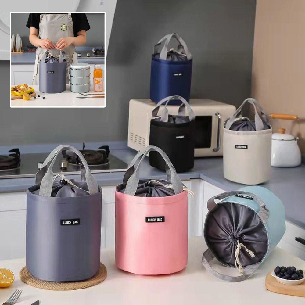 Yoohii กระเป๋าเก็บความร้อนหุ้มฉนวน Round Travel Kid Student Storage Bag กล่องอาหารกลางวัน ราคา ถูกที่สุด ดีลบีเคเค แกลเลอรีภาพที่ 4