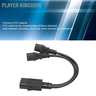 Player Kingdom สายเคเบิลต่อขยาย Iec320 C14 เป็น 2 X C13 ตัวเมีย Y เข้า 1 ออก 2500W 10A 250V สําหรับจอ Lcd