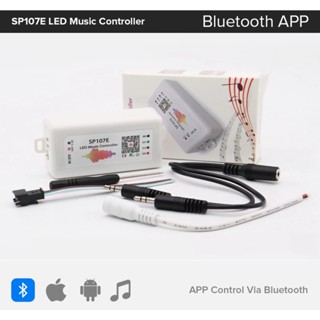 LED Music Controller SP107E DC 5-24V อุปกรณ์ควบคุมแอพลิเคชั่น 2812 2811 ปรับควบคุมได้ 180 รูปแบบ