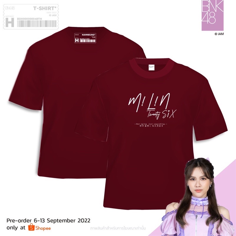 【cotton Tshirts👕】เสื้อวันเกิด 2022  S-5XL น้ำหนึ่ง ปัญ โมบาย เจนนิษฐ์ อร BNK48 Namneung Pun Mobile J