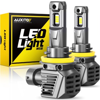 Auxito M5S หลอดไฟหน้า LED 120W 22000LM H11 H9 H8 6500K สว่างขึ้น 600% สีขาว 2 ชิ้น