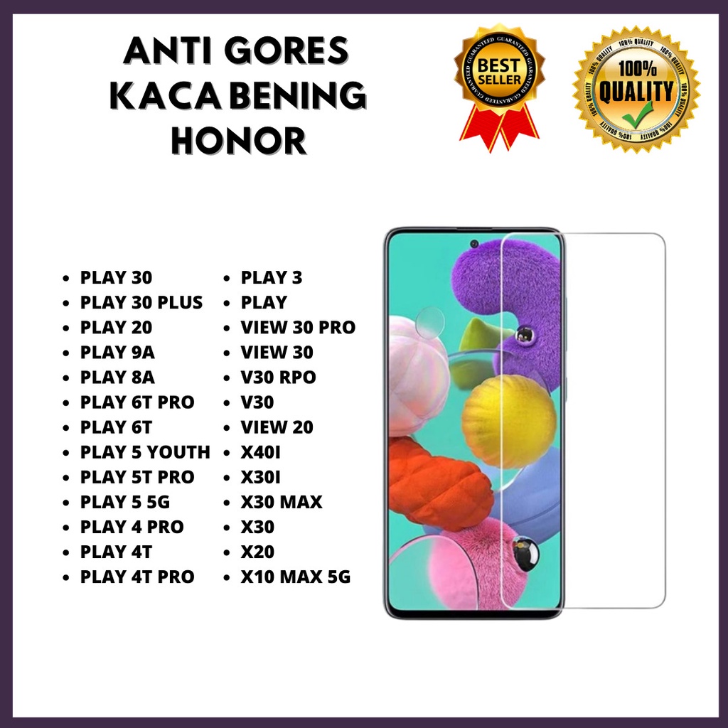 กระจกนิรภัยกระจกใส HONOR PLAY 30-PLAY 30 PLUS-PLAY 20-PLAY 9A	-PLAY 8A-PLAY 6T PRO-PLAY 6T-PLAY 5 YO