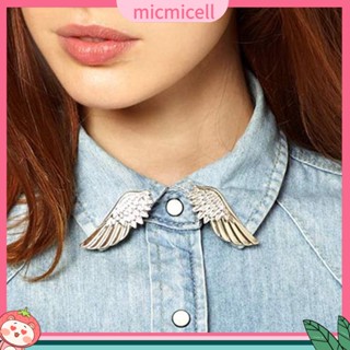 (micmicell) Women Punk Wing Scarf Lapel Collar Brooch Pins Party Jewelry Decor Xmas Gift