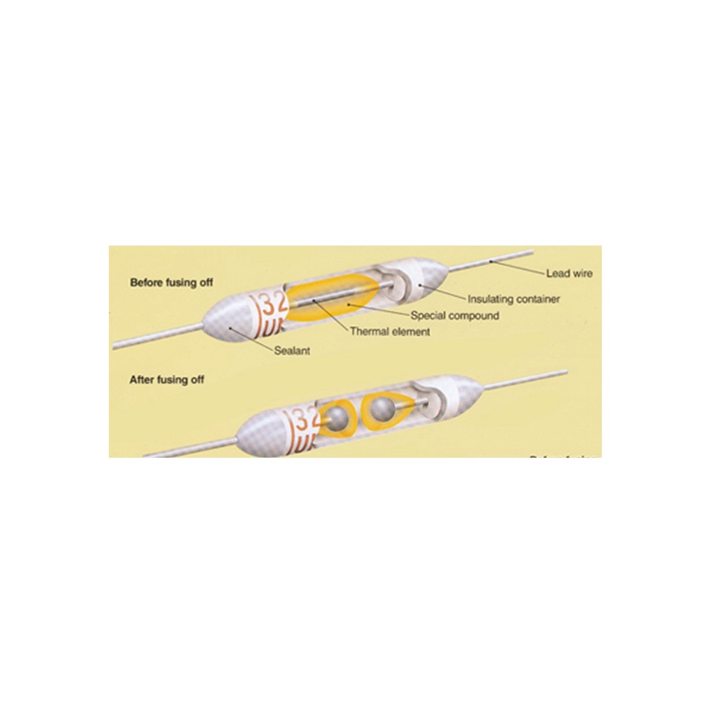 เทอร์โมฟิวส์ , ยาว 20-30 ซม. , ฟิวส์หม้อหุงข้าว ฯลฯ , Thermal fuse ,  , ฟิวส์ความร้อน 10/20A , Fuse RF