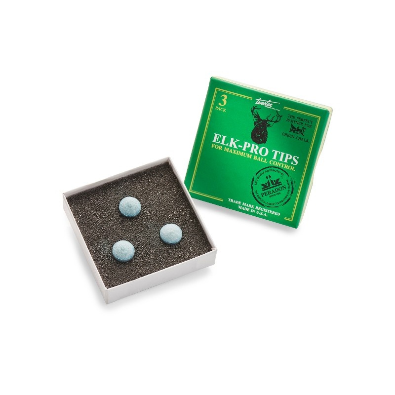 Elk Master Pro 10 มม. แข็ง หัวคิวสนุกเกอร์ เอลค์มาสเตอร์โปร  Snooker Cue Tip 10mm Box of 3 Hard